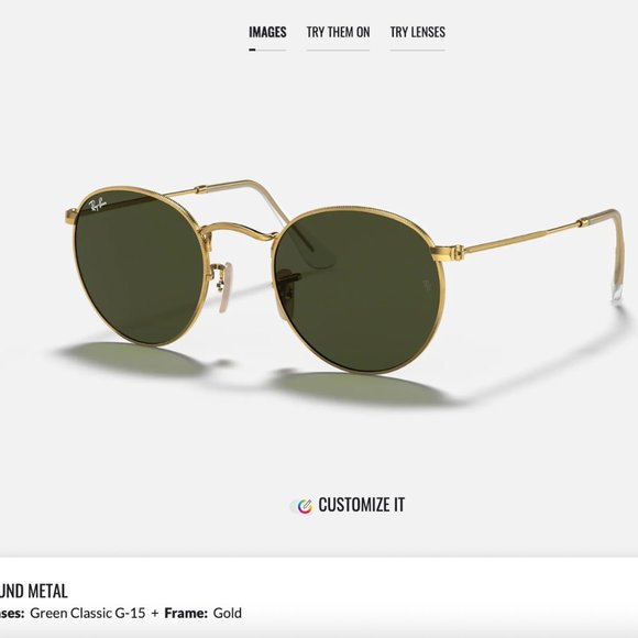 Ray-Ban Accessories - Ray-ban Round Metal- Gold Green Classic
